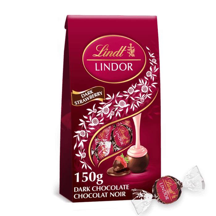 Lindt LINDOR Dark Chocolate Strawberry Truffles