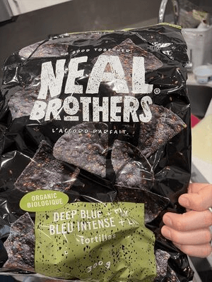 Neal Brothers Organic Deep Blue + Flax Tortilla Chips