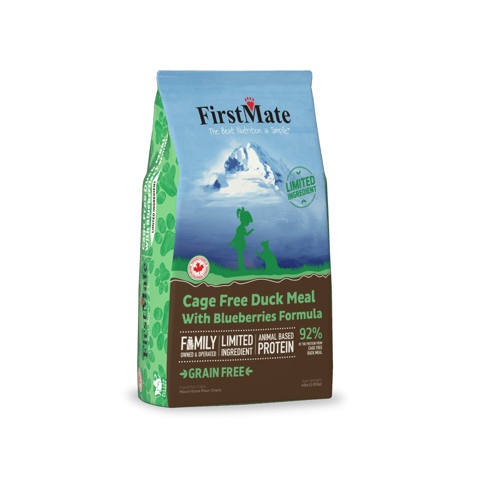 FirstMate Cage Free Duck Meal & Blueberries Formula for Cats