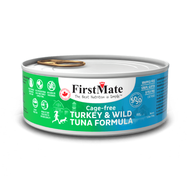 FirstMate Cage-free Turkey & Wild Tuna 50/50 Formula for Cats