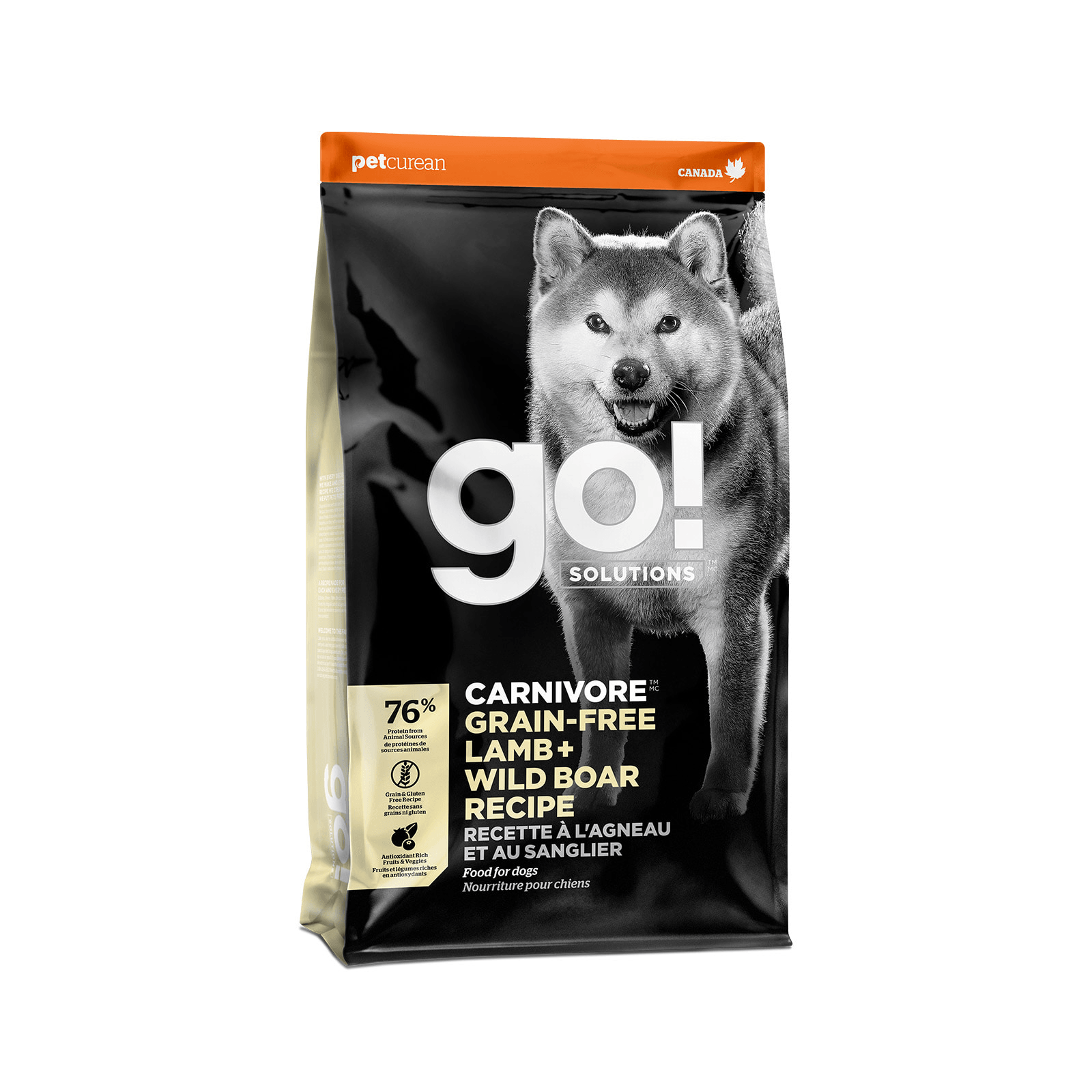 Go! Solutions Carnivore Grain-Free Lamb + Wild Boar Recipe for Dogs