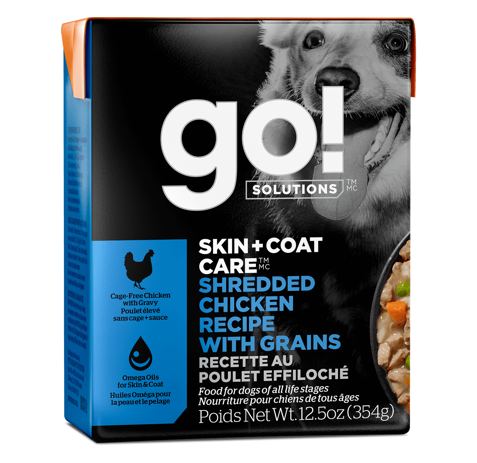Go! Solutions Skin + Coat Care Shredded Chicken Recipe with Grains