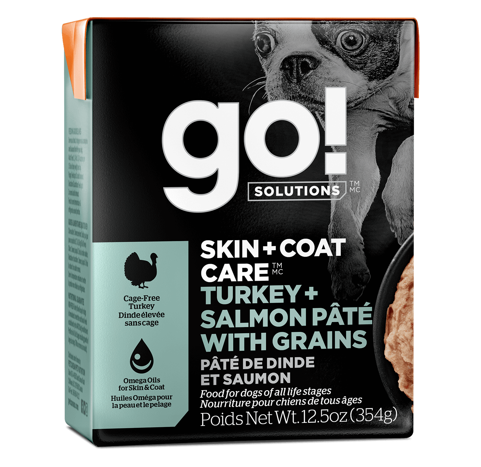 Go! Solutions Skin + Coat Care Turkey + Salmon Pâté Wet Dog Food