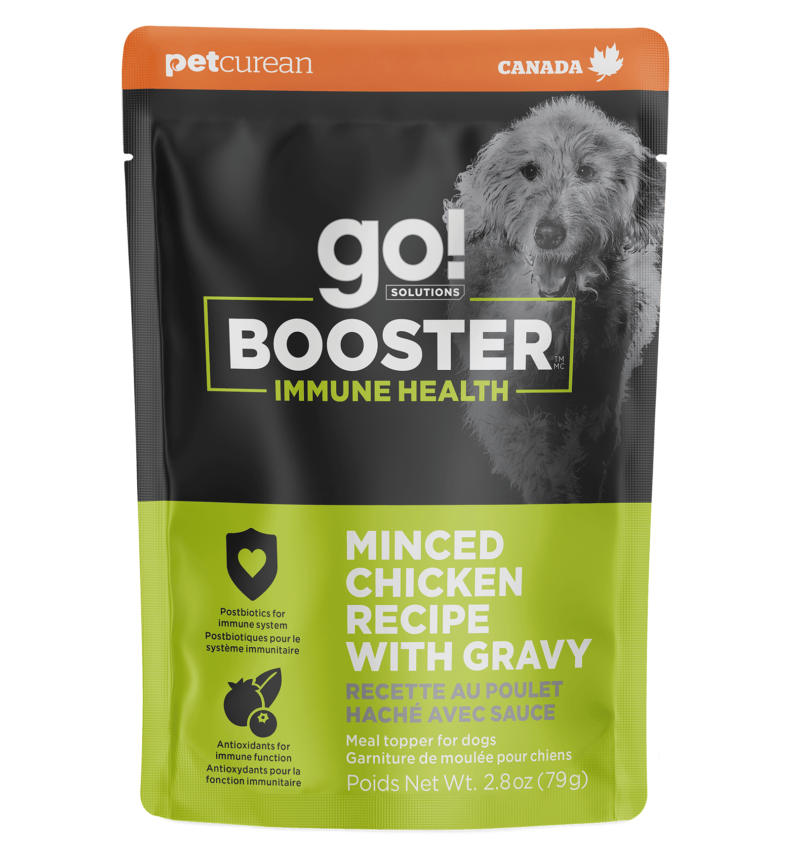 Go! Booster Immune Health Minced Chicken with Gravy Topper for Dogs
