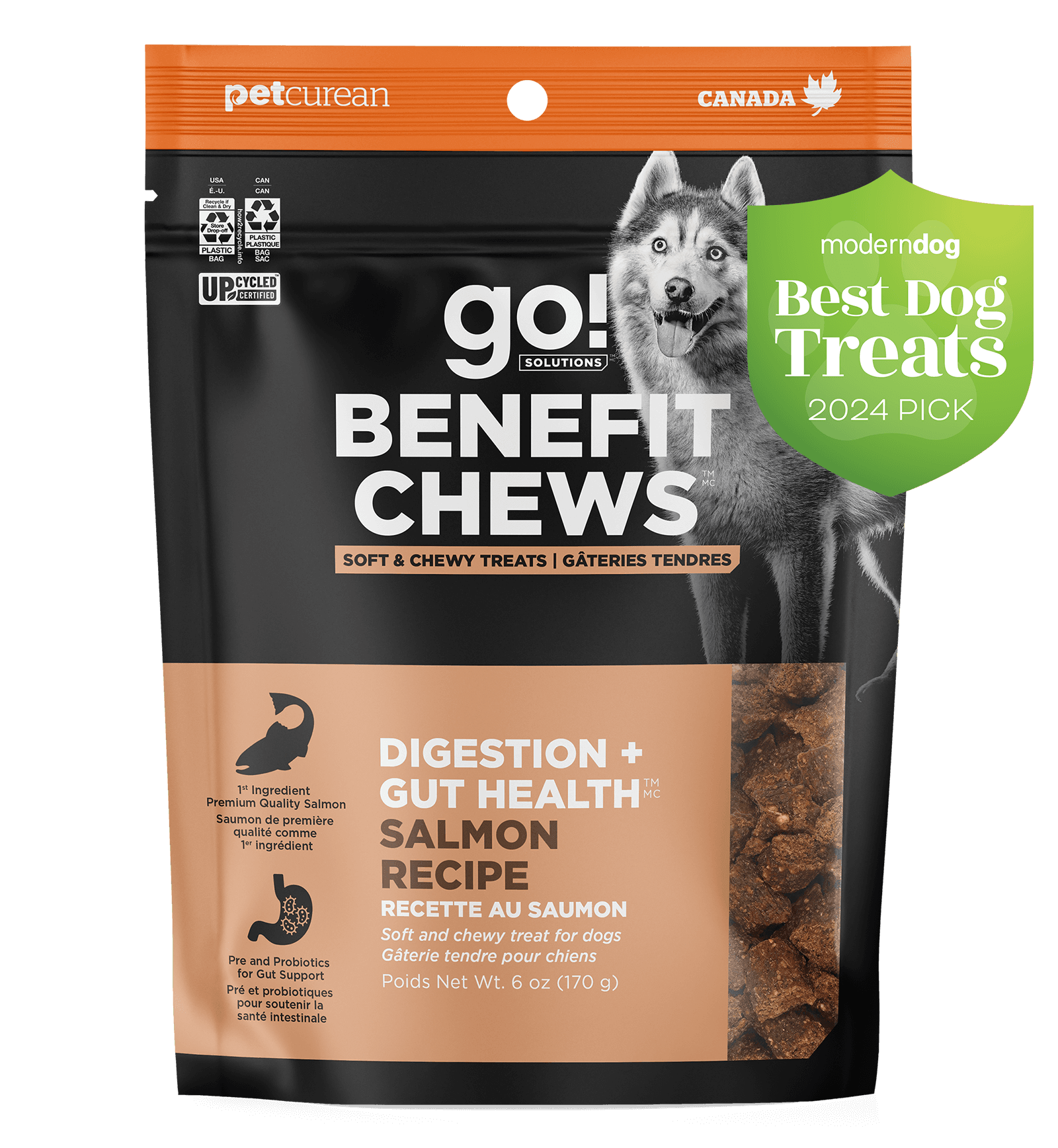 Go! Solutions Benefit Chews Digestion + Gut Health Salmon Dog Treats