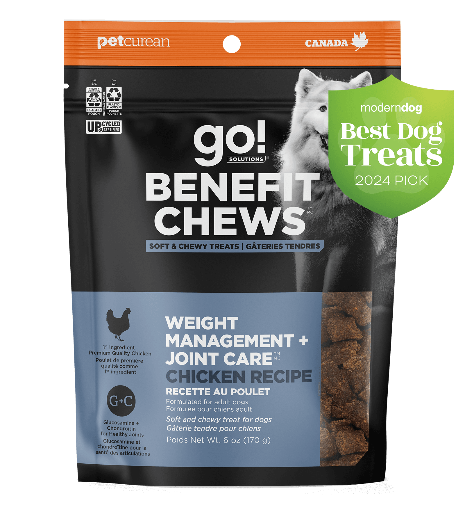 Go! Solutions Benefit Chews Weight Management + Joint Care Chicken Dog Treats