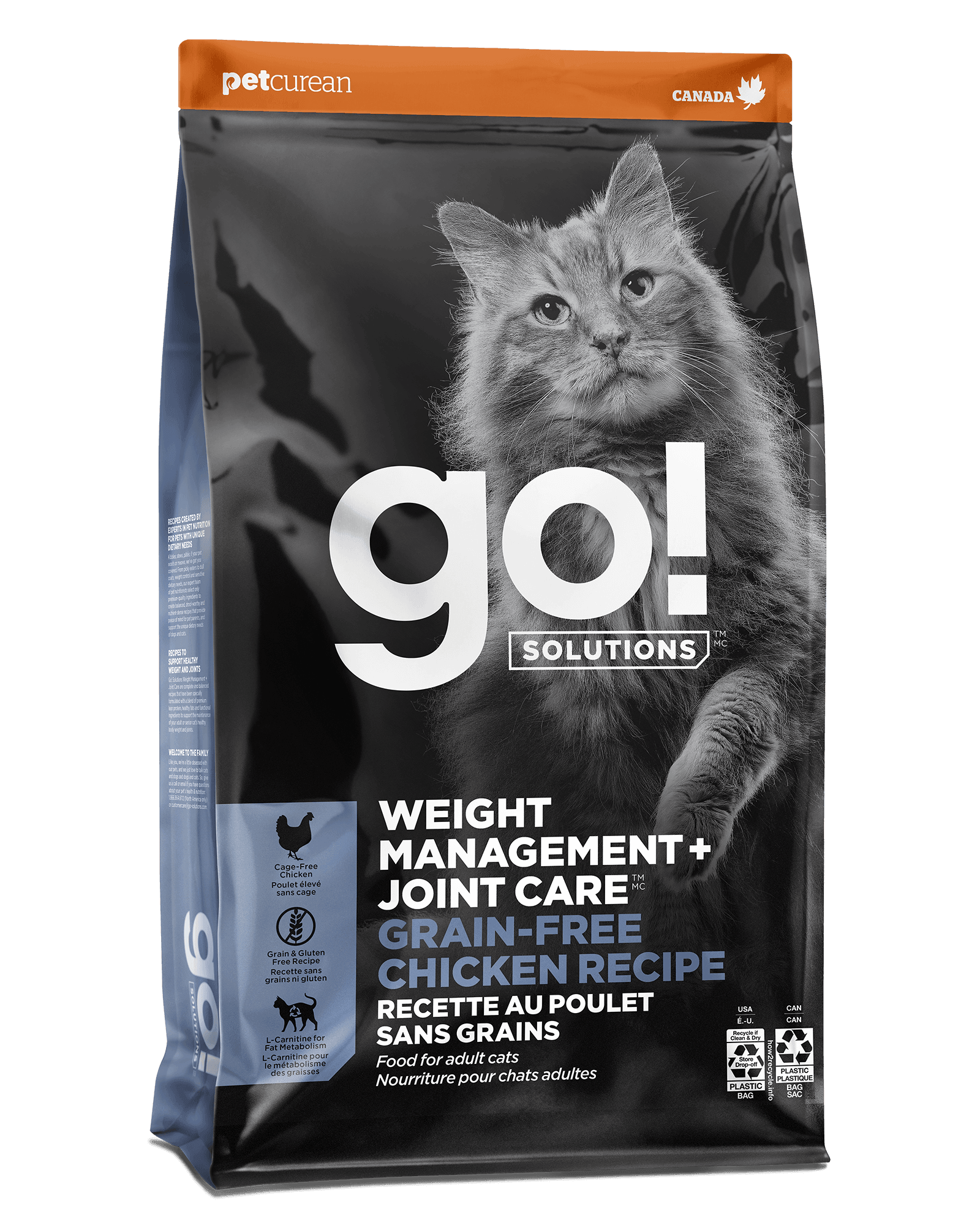 Go! Solutions Weight Management + Joint Care Grain-Free Chicken Recipe for Cats