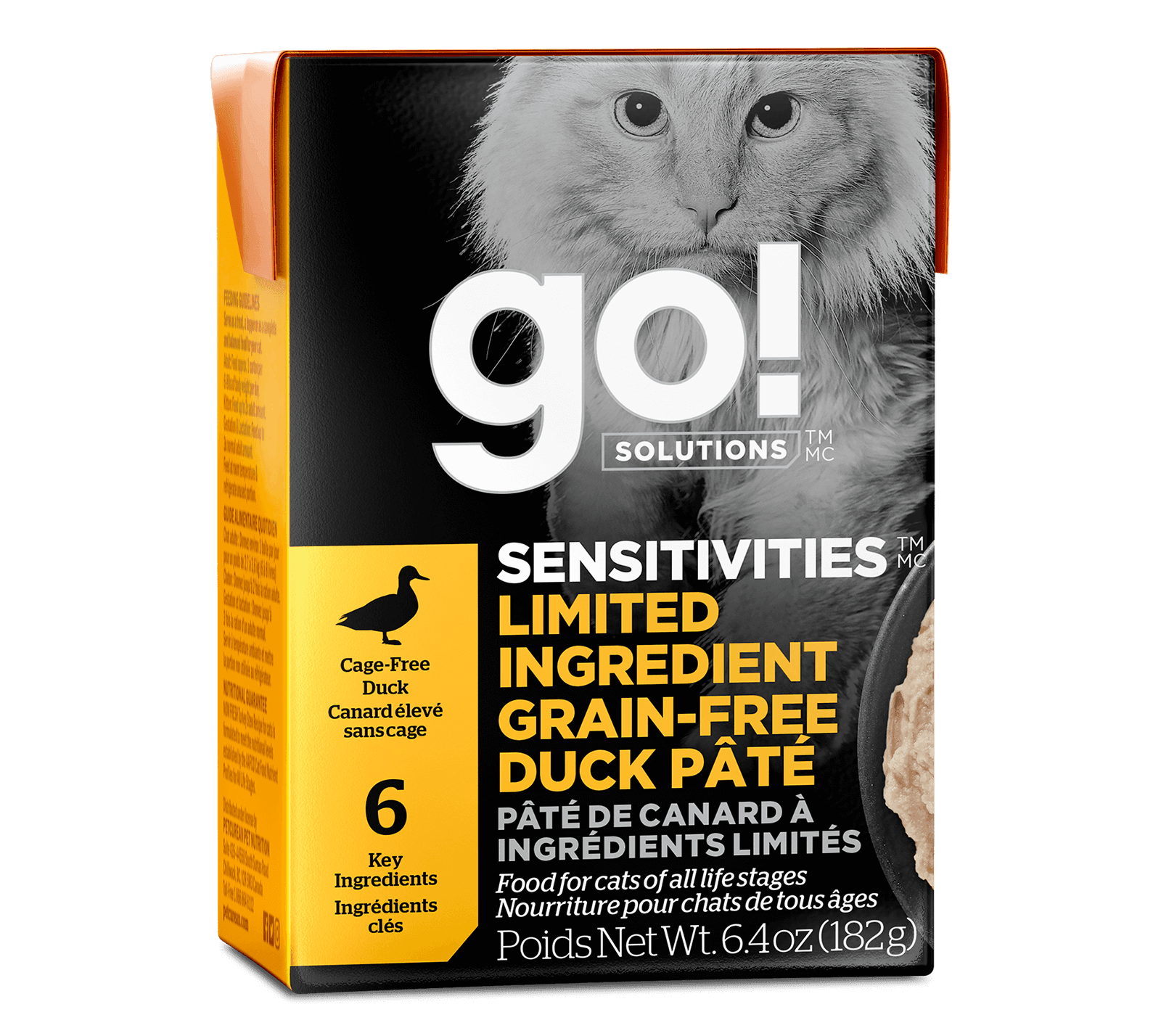 Go! Solutions Sensitivities Limited Ingredient Grain-Free Duck Pâté for Cats