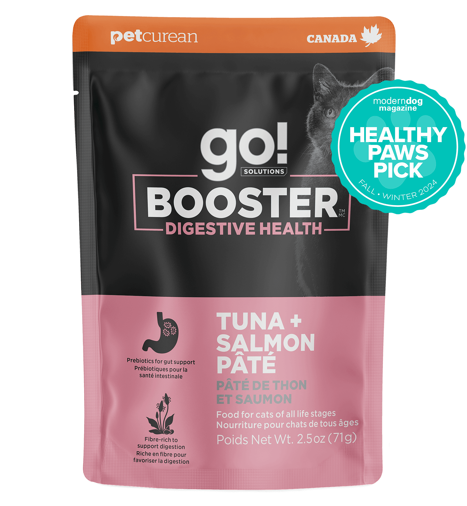 Go! Booster Digestive Health Tuna + Salmon Pâté Topper for Cats