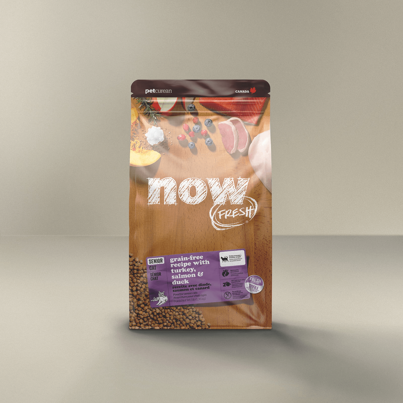 Now Fresh Turkey, Salmon & Duck Grain-Free Senior Cat Food