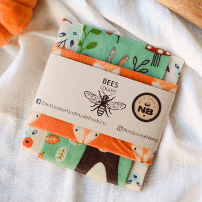 Bees Louise Litterless Lunch Set Beeswax Food Wraps