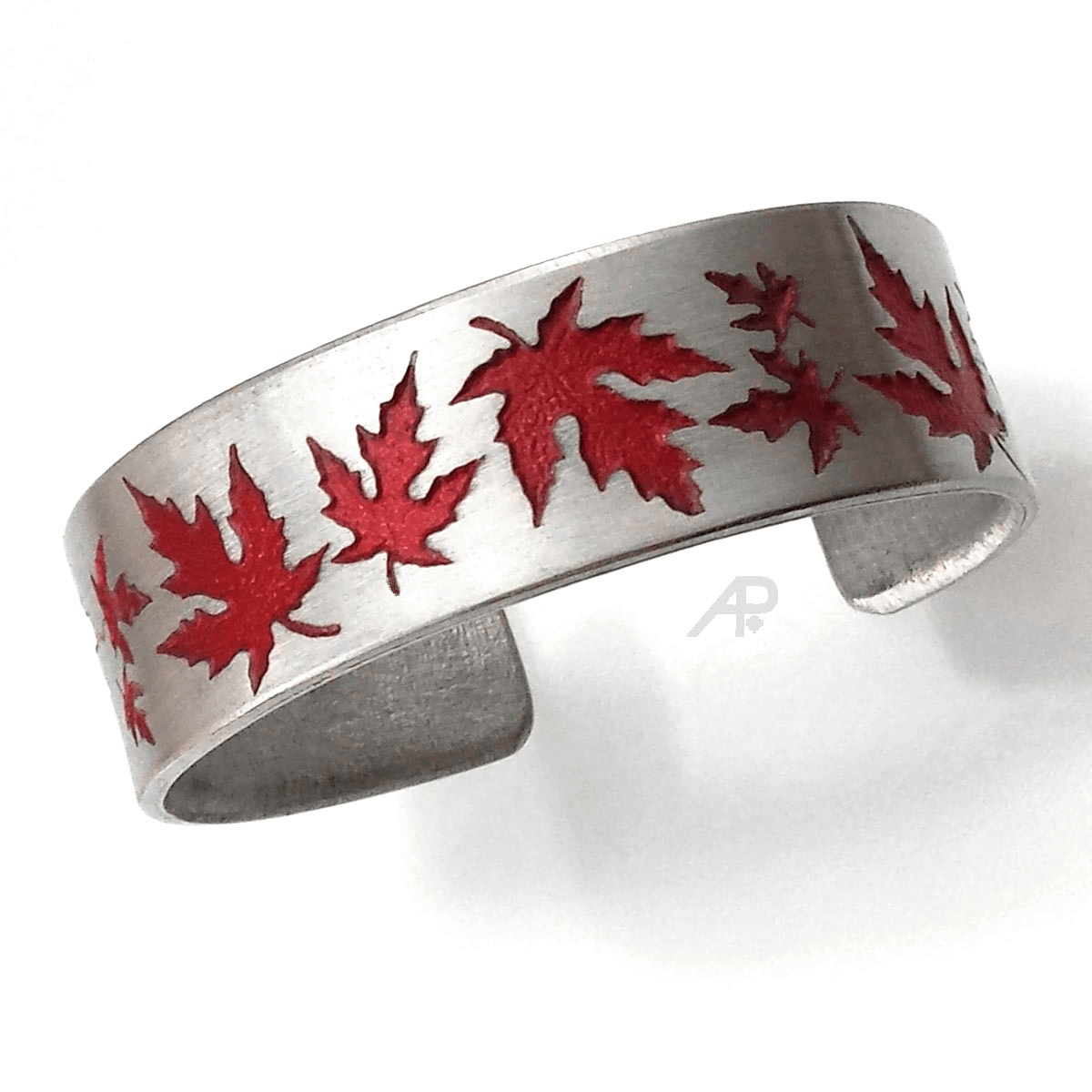 Atlantic Pewter Maple Leaf Cuff Bracelet