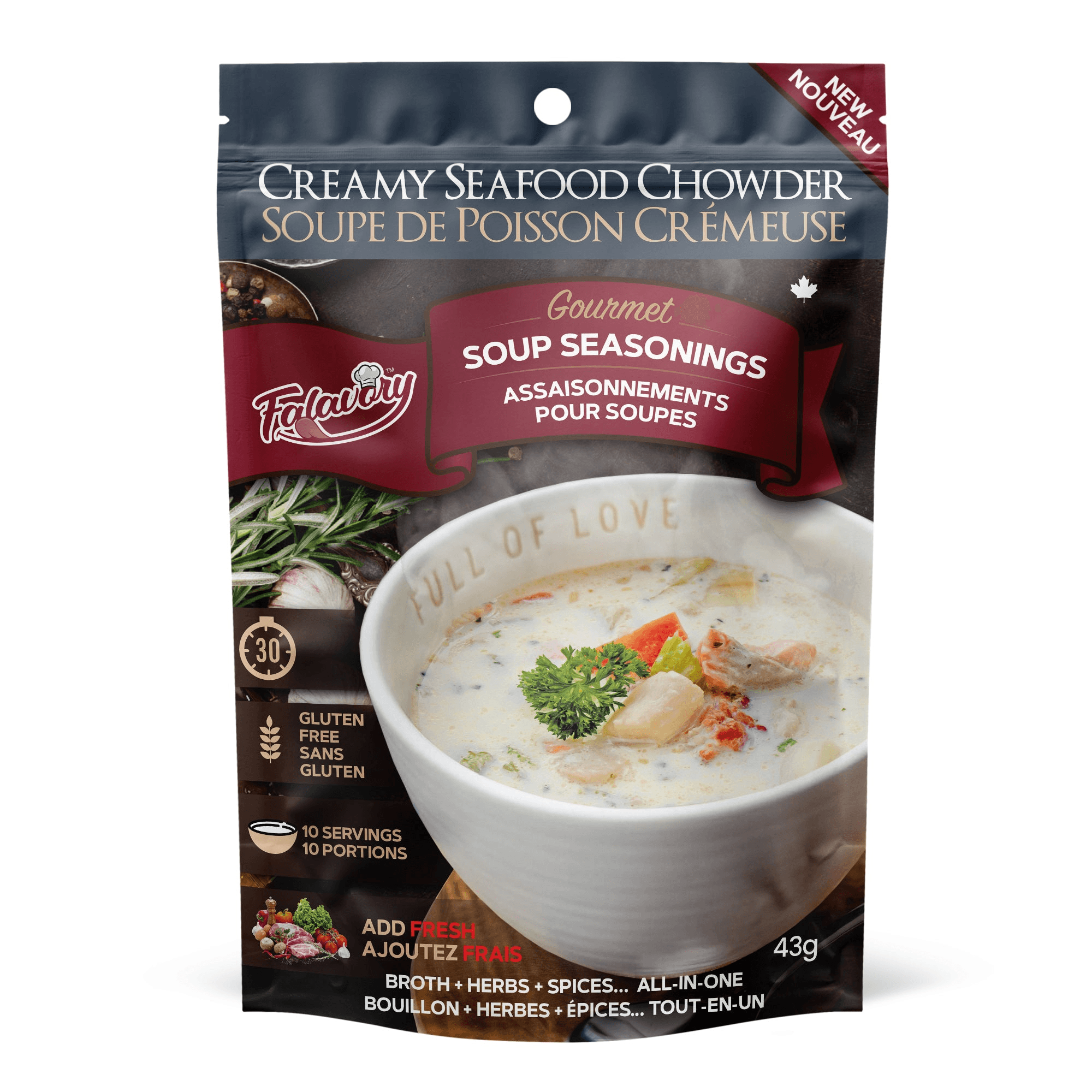Falavory Creamy Seafood Chowder Soup