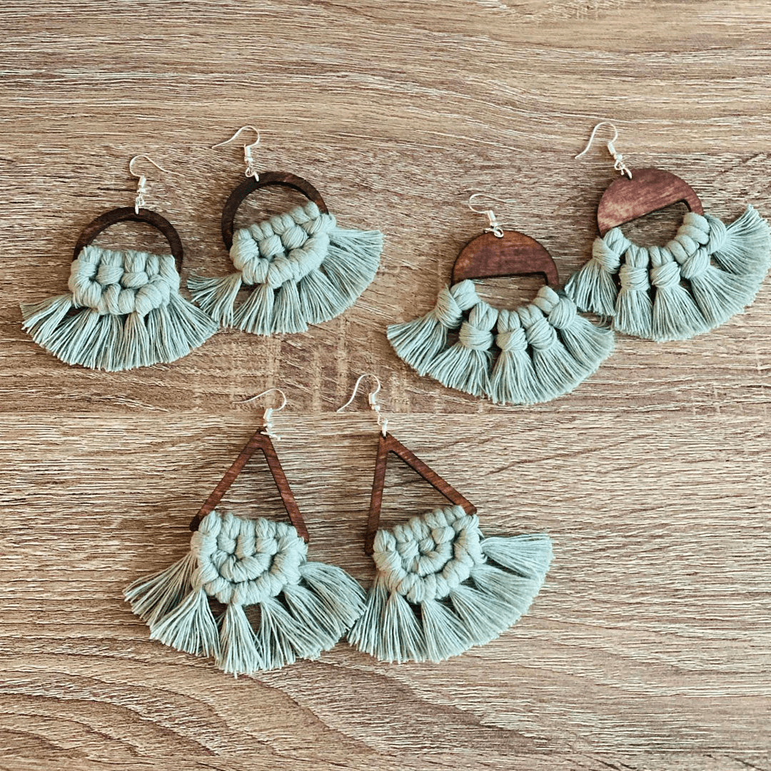Boho Knots Macrame Earrings