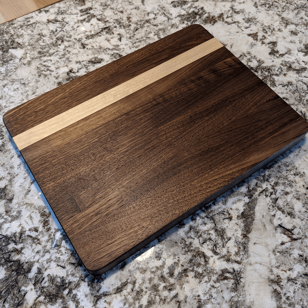Giroux WoodCraft Cutting Board: Walnut with Maple Accent