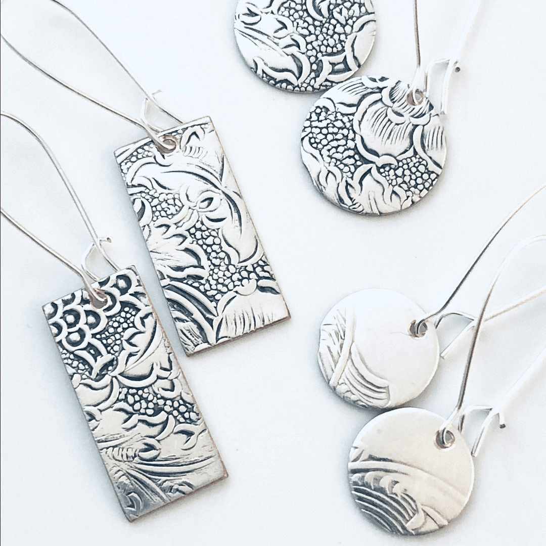 Hunter Street Silver Tray Chic Earrings