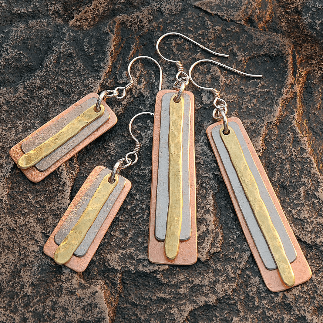 Route 102 HMG Three Tone Earrings