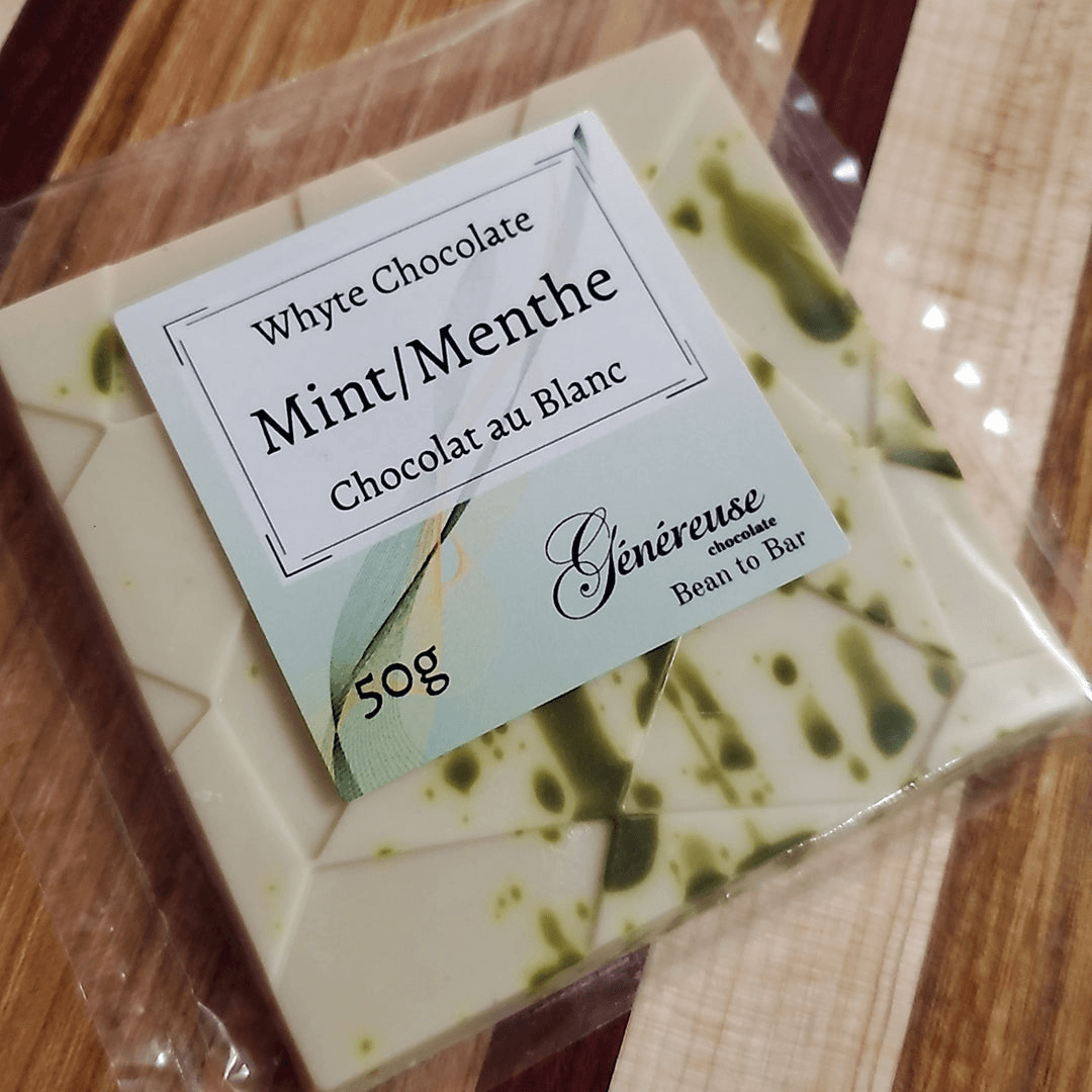 Généreuse Chocolate Whyte Mint Vegan Chocolate Bar