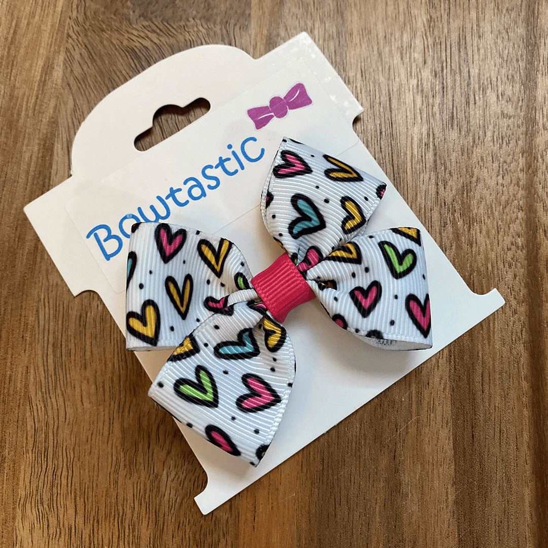 Bowtastic Big Hearts Hair Clips