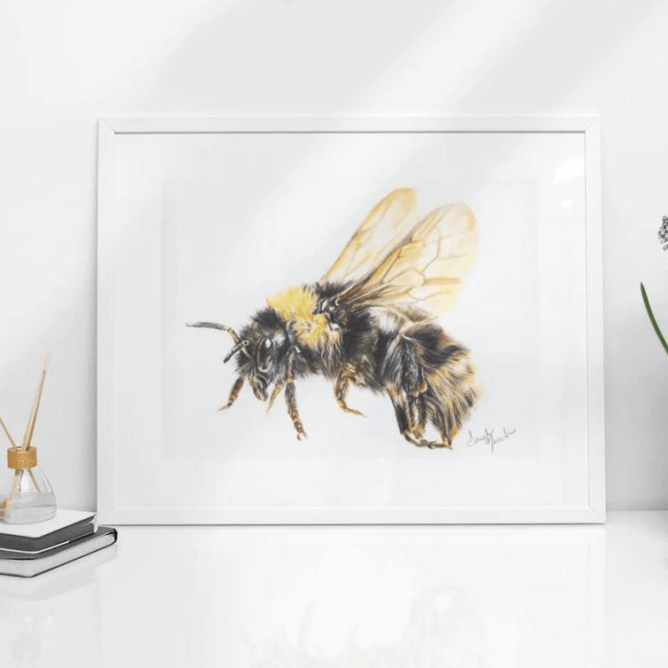 Mayberry Farm Matted Bee Fine Art Print