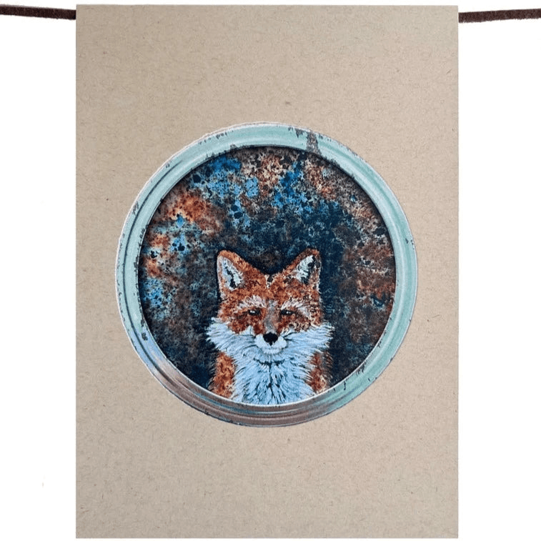 Fat Daug - Blank Art Cards - Fox, Crow, Moose, Owl