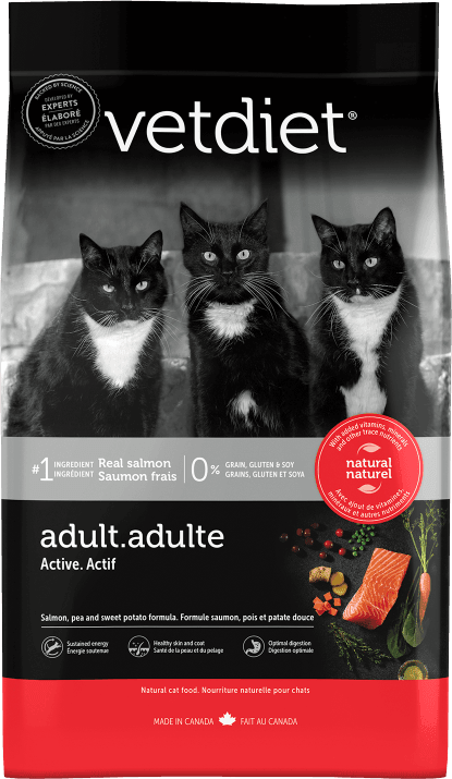 Vetdiet Active Cat Food: Salmon, Peas, Sweet Potato