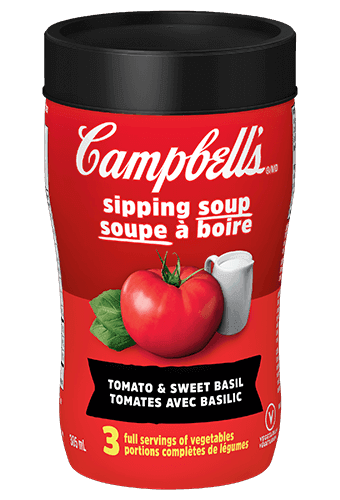 Campbellโs Sipping Soups Tomato and Sweet Basil