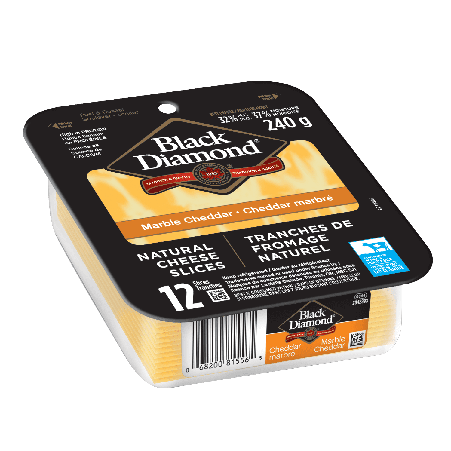 Black Diamond Marble Cheddar Slices