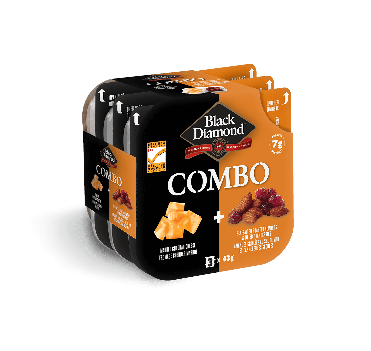 Black Diamond Marble Cheddar + Sea-Salted Roasted Almonds & Dried Cranberries