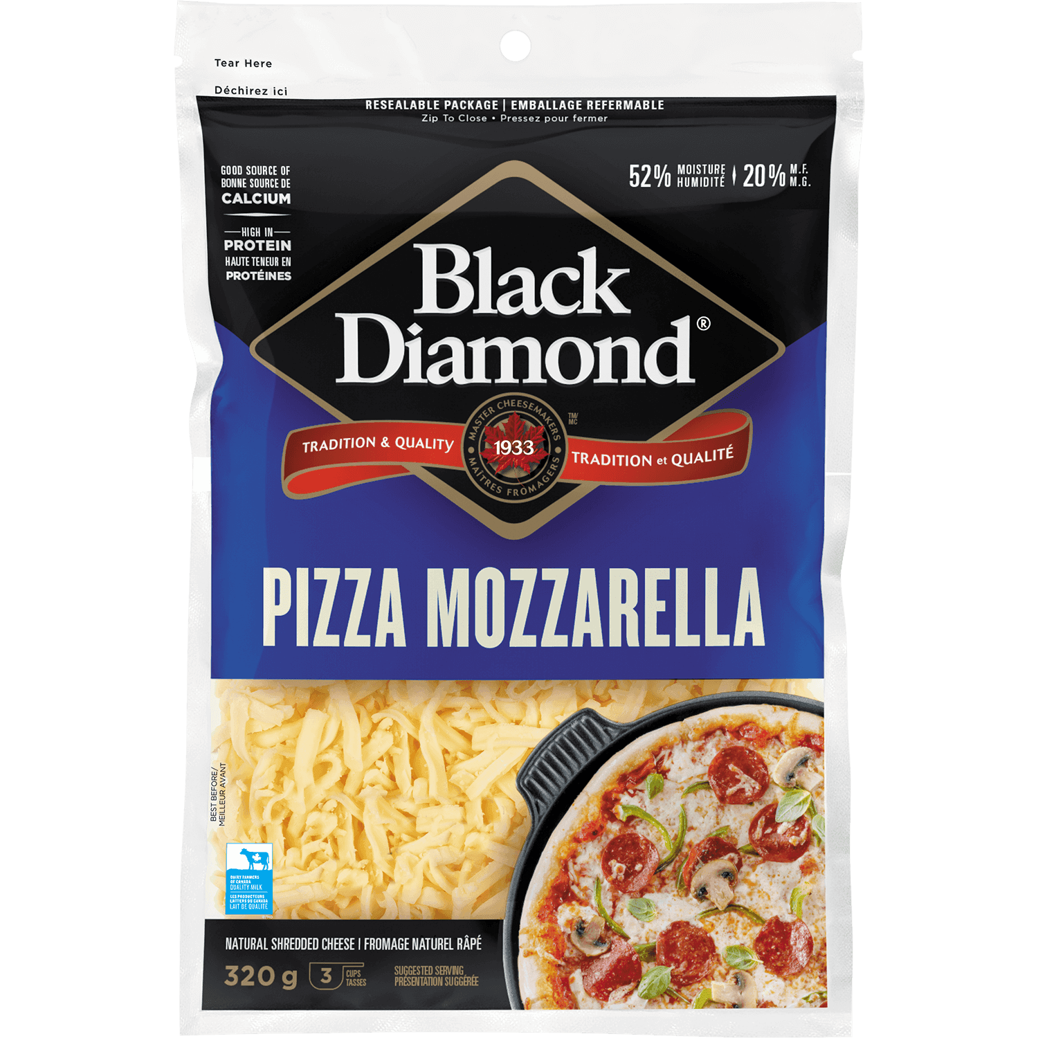 Black Diamond Pizza Mozzarella