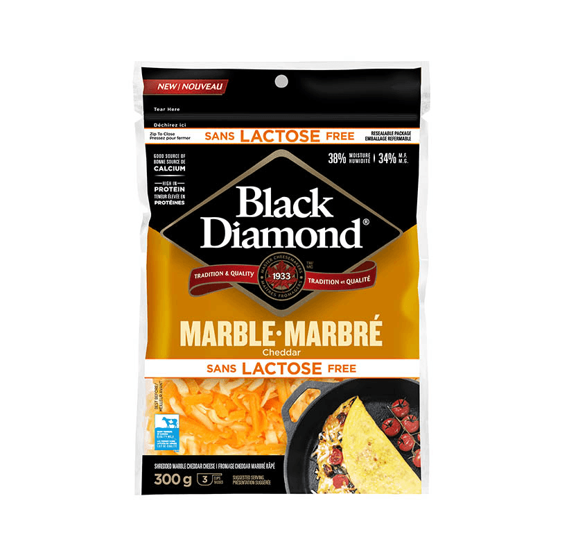 Black Diamond Lactose Free Marble Shredded Cheese