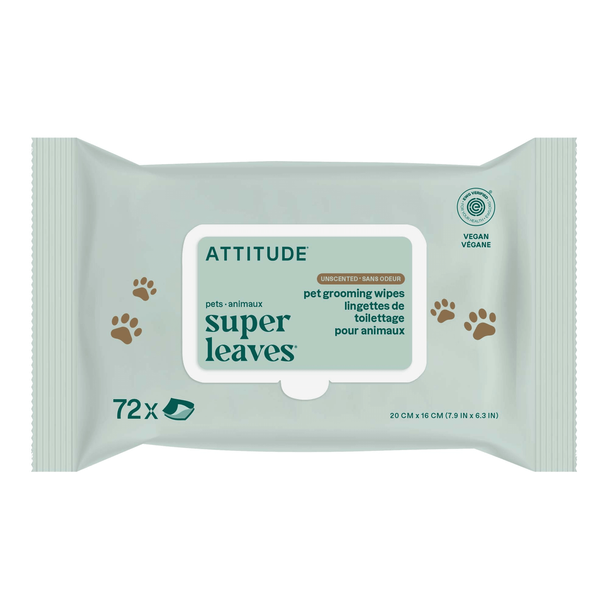 ATTITUDE Pet Grooming Wipes - Unscented