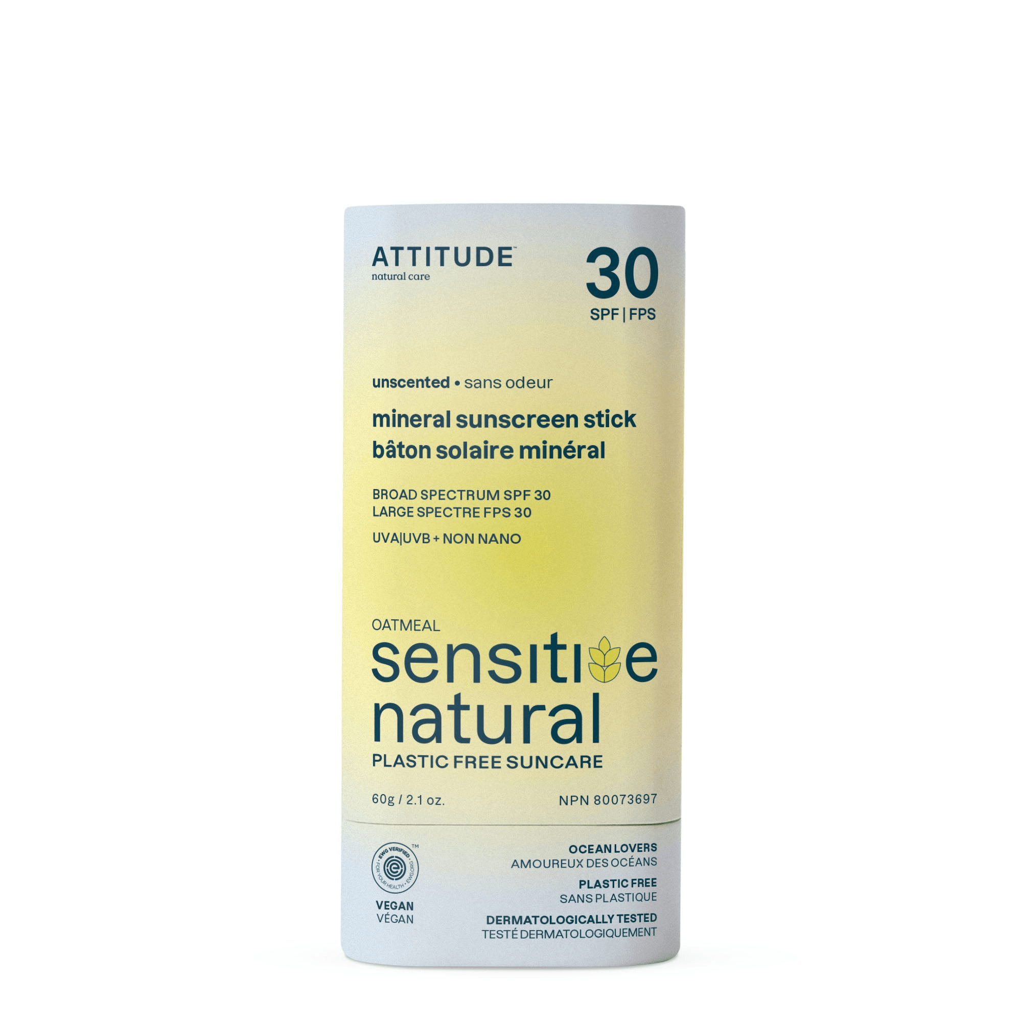 ATTITUDE Sensitive Skin Moisturizer Mineral Sunscreen SPF 30