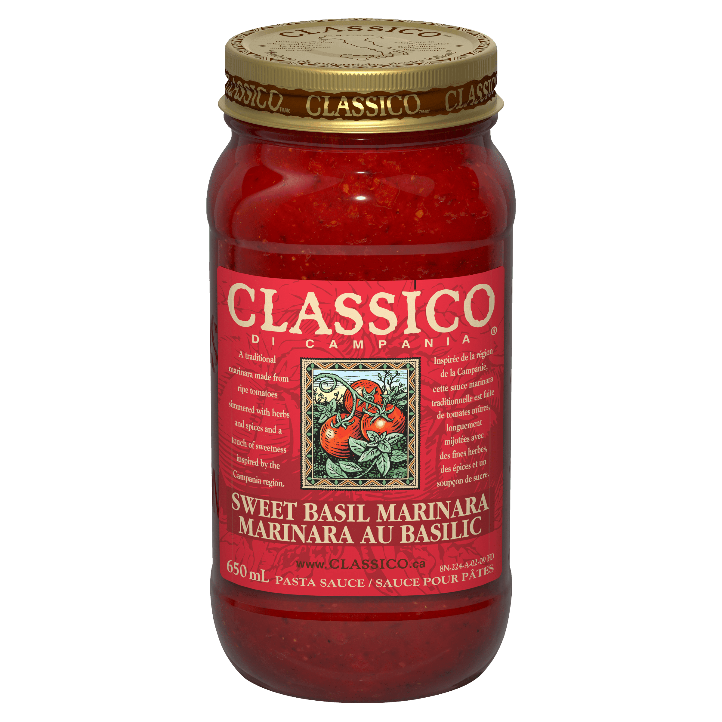 Classico Sweet Basil Marinara Spaghetti Pasta Sauce