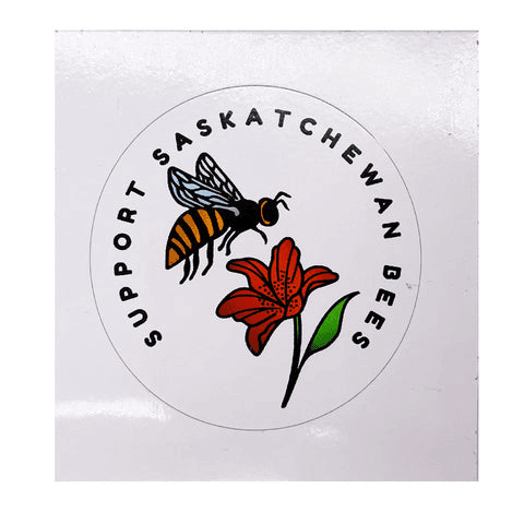 Sunnybee Creations - Support Saskatchewan Bees Sticker