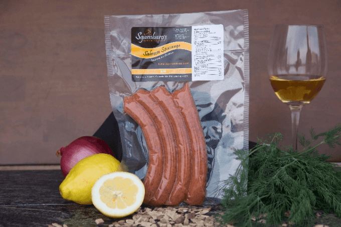 Sgambaro's Salmon Sausages