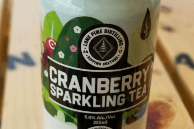 Lone Pine Cranberry Sparkling Tea Vodka Soda