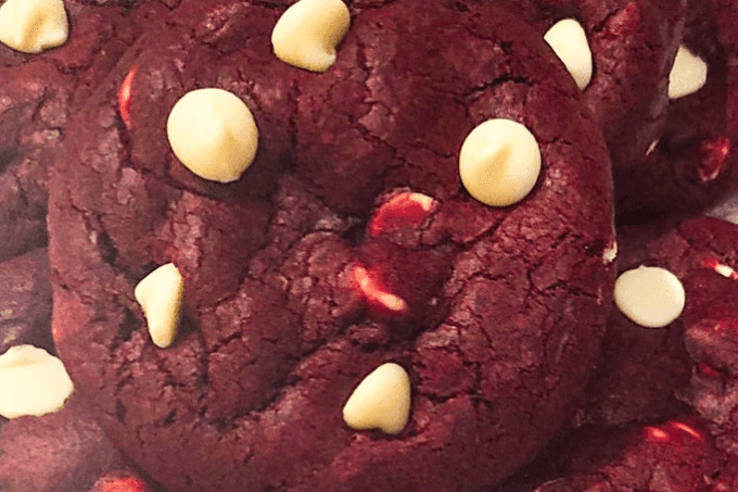 Courtney Bakes Cookies Red Velvet White Chocolate Cookie
