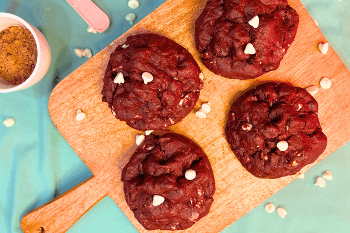 +coffee. Red Velvet Chunky Cookies