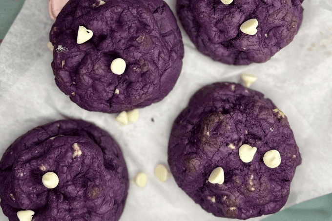 +coffee. Ube Chunky Cookies