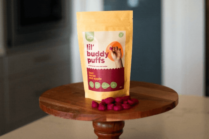 Boom Baby Food Lil' Buddy Puffs - Beet Carrot Apple