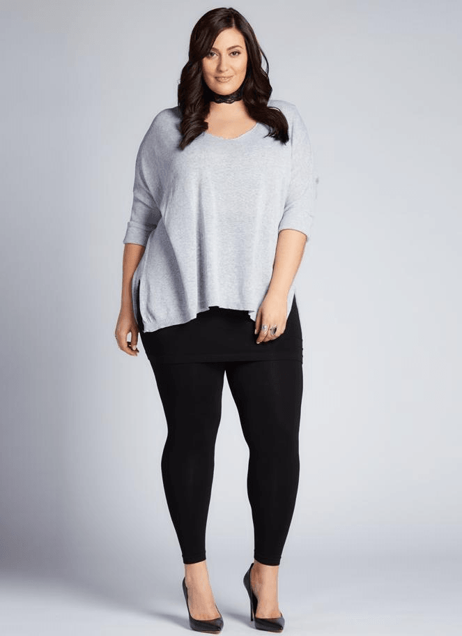 C'est Moi Bamboo Plus Size Legging With Skirt