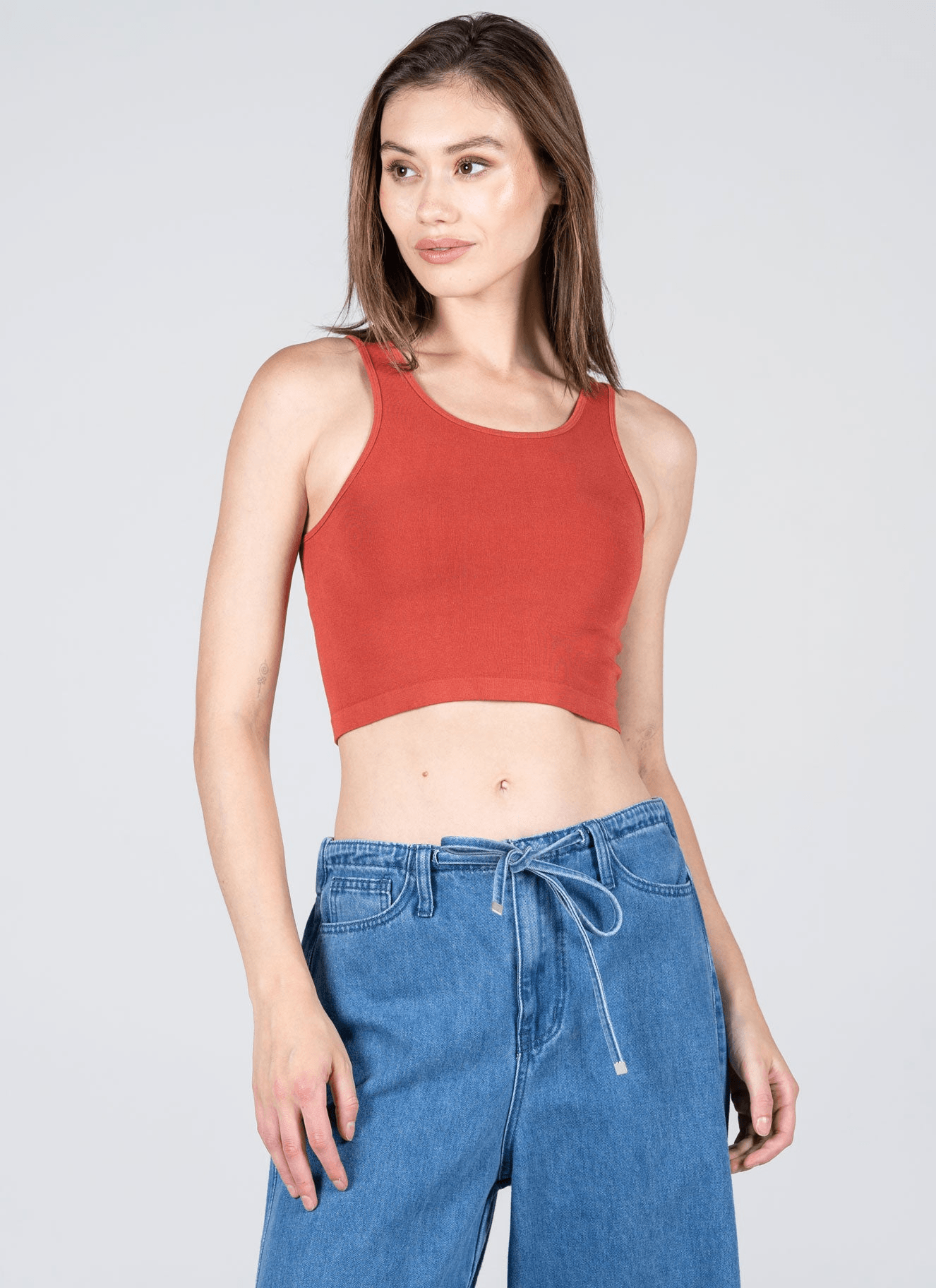 C'est Moi Bamboo Crop Tank Top