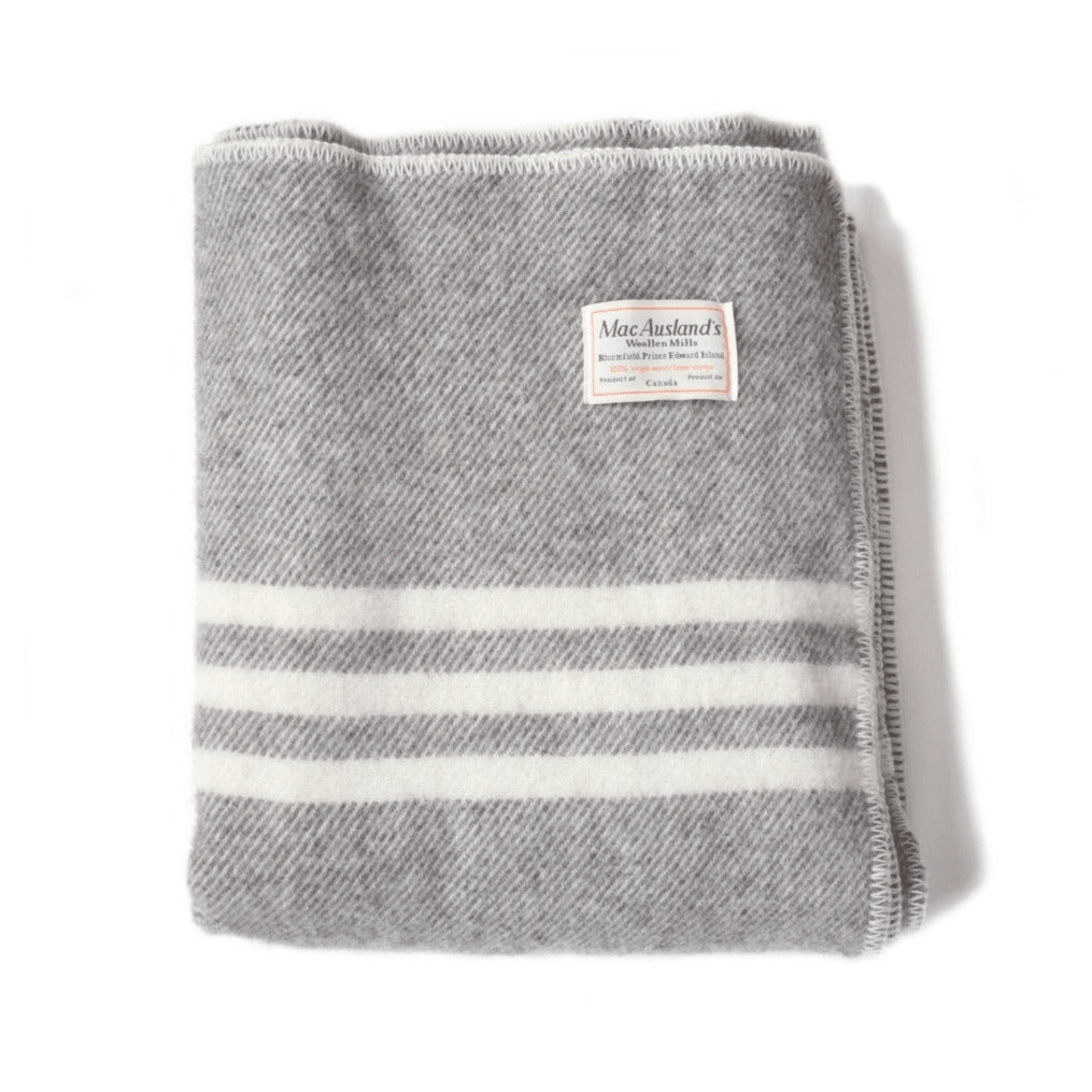 MacAusland's 100% Virgin Wool Lap Blanket - Grey