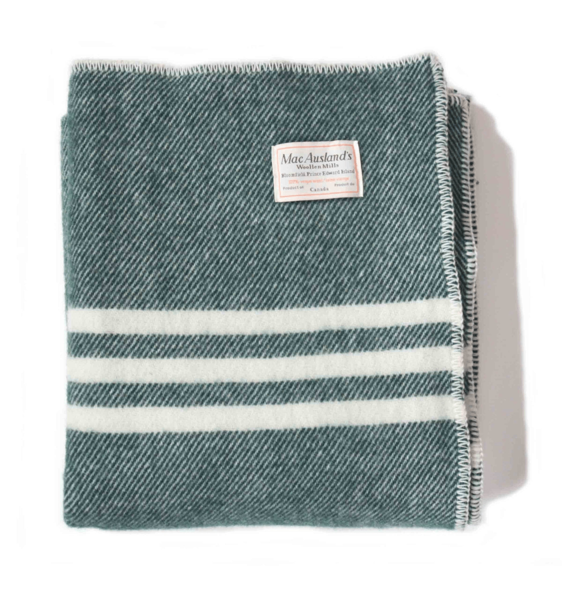MacAusland's 100% Virgin Wool Lap Blanket - Forest Green