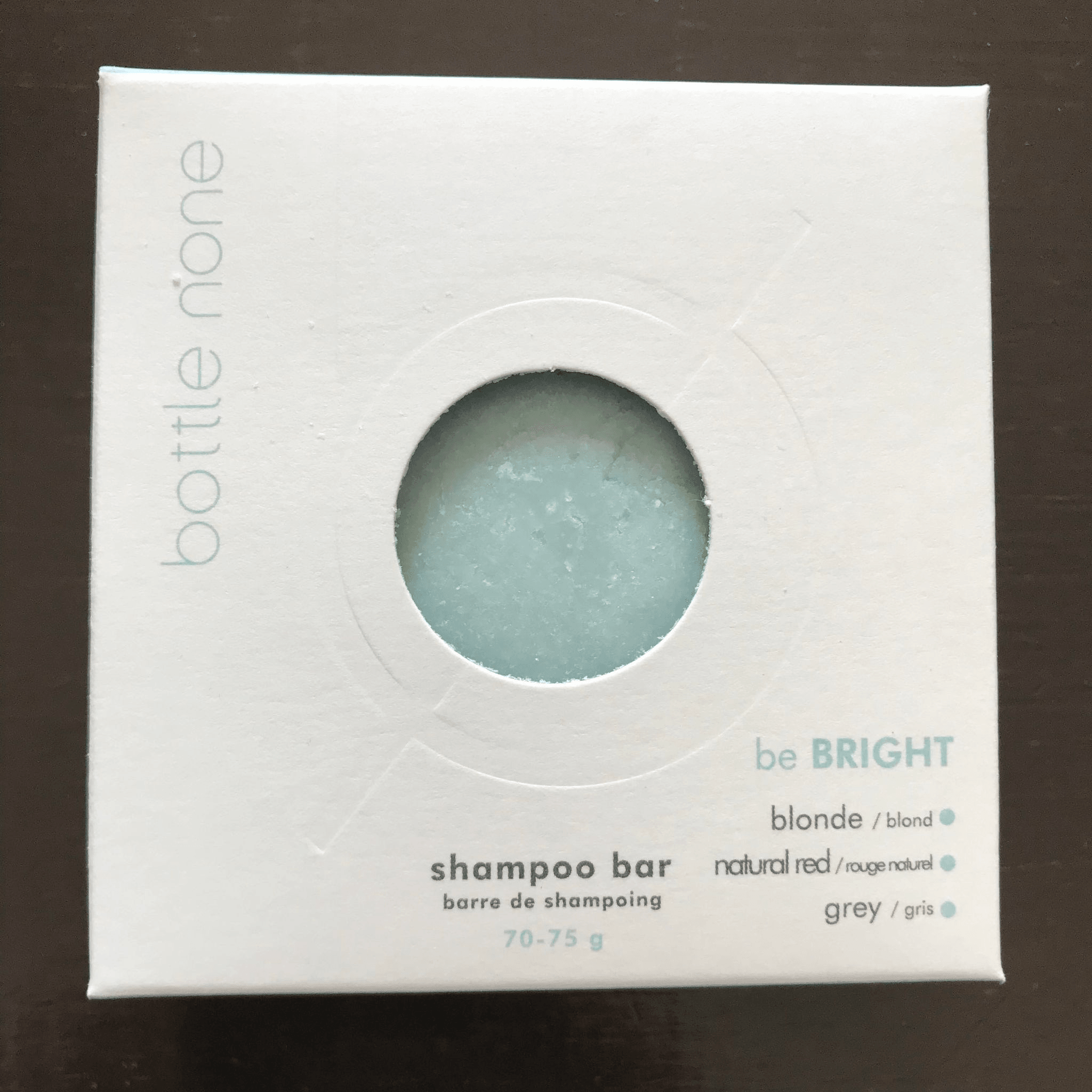 Bottle None be BRIGHT Blonde, Red or Grey Hair Shampoo Bar
