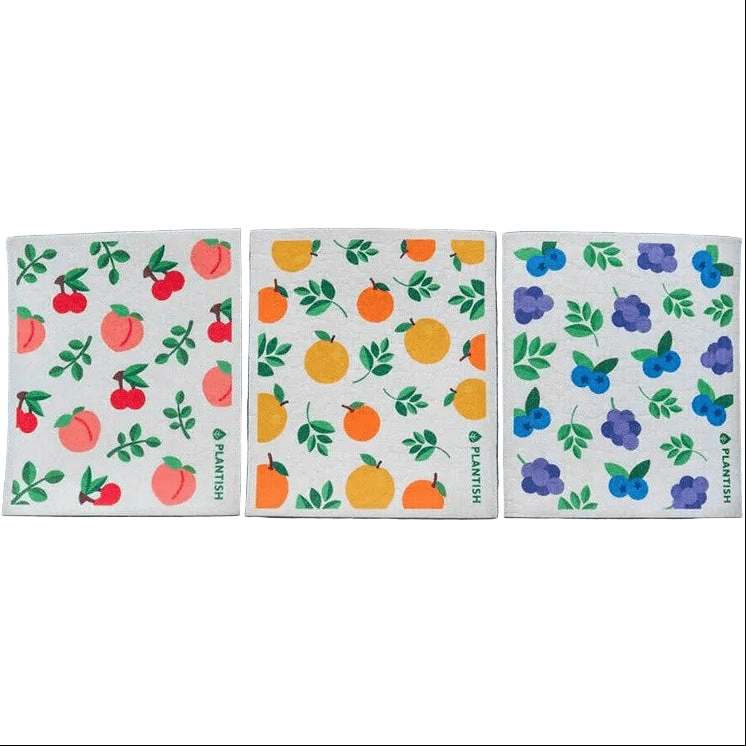 Plantish Fruity Cuties Swedish Sponge Cloth Set