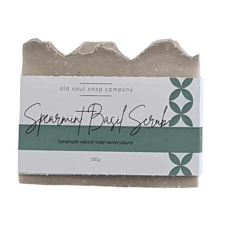 Old Soul Soap Company Spearmint Basil Scrub Artisan Soap