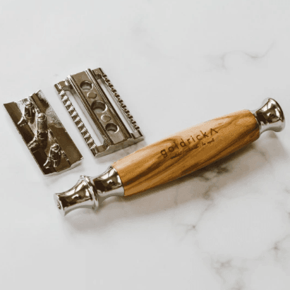 Goldrick Natural Living Reusable Olive Wood Razor