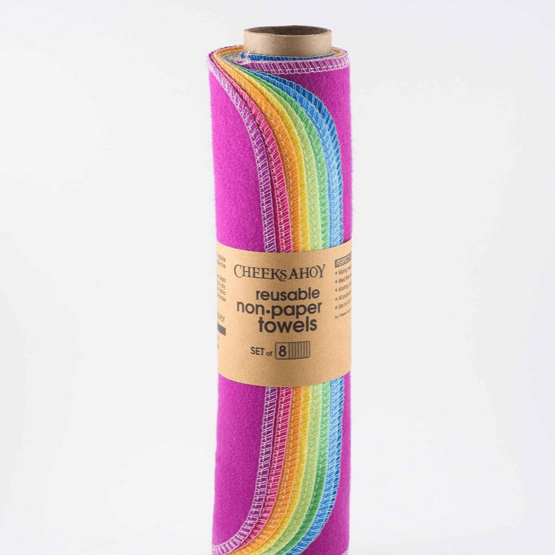Cheeks Ahoy Reusable Non-Paper Towels - Rainbow